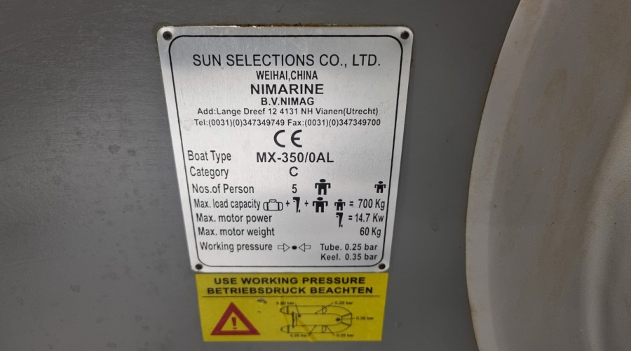 ZGAN Nimarine MX350 ALU met Yamaha F4